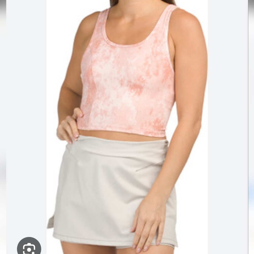 KAVALA Pink oranje Tie-Dye Cropped Tank Top